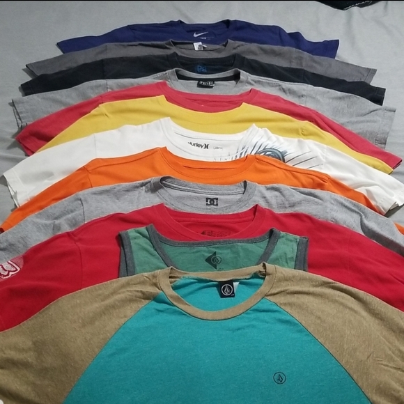 Lot 12 Men Tops Volcom Fox DC Quiksilver Hurley Banana Gap 8103 Arvil Nike - Picture 14 of 15